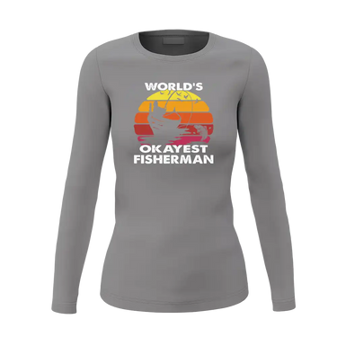 World's Okayest Fisherman Women Long Sleeve Shirt